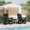 vidaXL Adirondack sūpynės kėdės 2 pcs Juoda HDPE