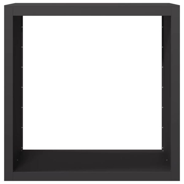 vidaXL Stovas malkoms, juodos spalvos, 100x40x100cm, plienas