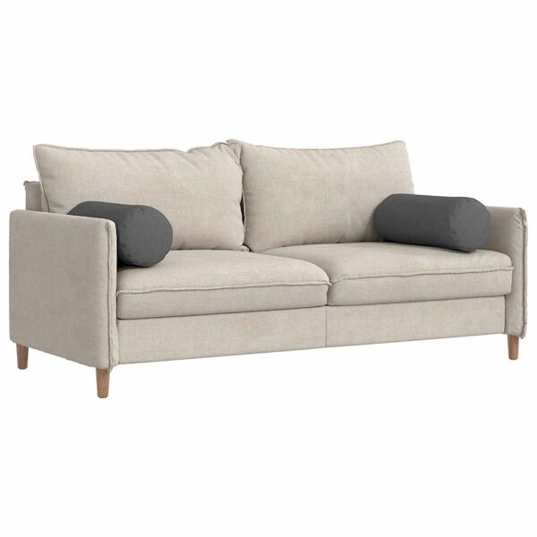 vidaXL Pagalvės 2 pcs Tamsiai pilka Ø 25 x 70 cm audinys