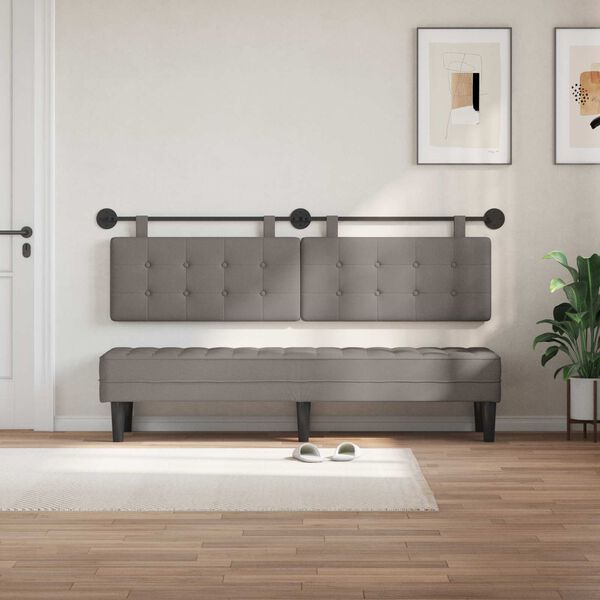 vidaXL Kabantysis galvūgalis Taupe 190 x 55 x 5 cm audinys