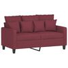 vidaXL Dvivietė sofa, raudonojo vyno spalvos, 120cm, audinys