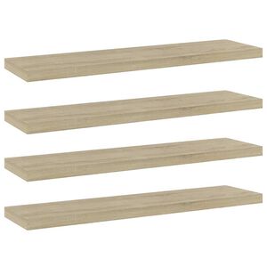 vidaXL Knygų lentynos plok&scaron;tės, 4vnt., ąžuolo, 40x10x1,5cm, mediena