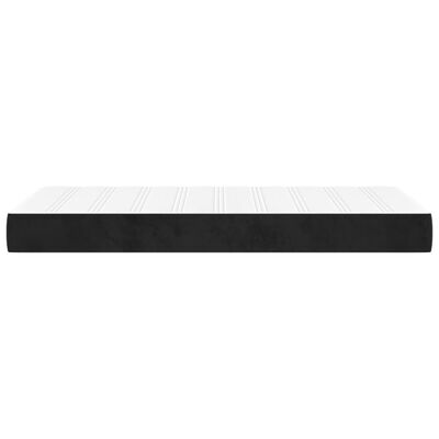 vidaXL Spyruoklinis čiužinys, juodos spalvos, 100x200x20 cm, aksomas