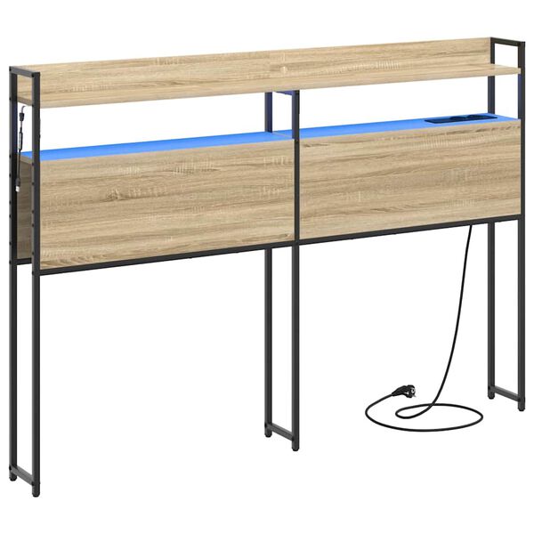 vidaXL Saugojimo galvos atlo&scaron;as Sonoma ąžuolas 135 cm Apdirbta mediena