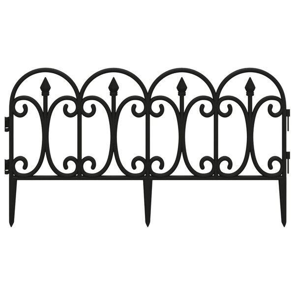 vidaXL Vejos pertvaros, 17vnt., juodos spalvos, 10m, PP