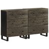 vidaXL indaujos 2 vnt juodos 60x33x75 cm medžio masyvo mango