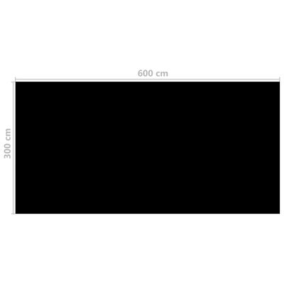 vidaXL Baseino uždangalas, juodos spalvos, 600x300cm, PE