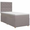 vidaXL Spyruoklinė lova su čiužiniu Taupe 80 x 200 cm Audinys