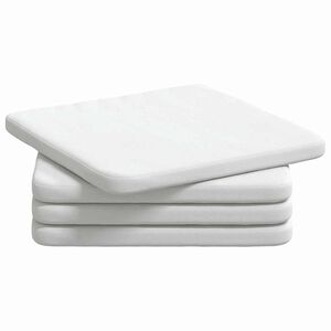 vidaXL Sėdynių pagalvėlės 4 pcs Balta 40 x 40 x 3 cm audinys