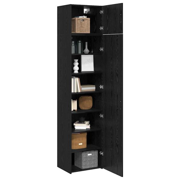 vidaXL Kabalas 3 pcs Juodas ąžuolas