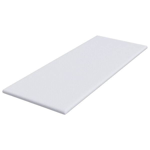 vidaXL Čiužinio papildymas Balta 80 x 200 cm Žakardo audinys