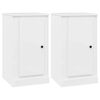 vidaXL &Scaron;oninės spintelės, 3vnt., baltos, apdirbta mediena, blizgios