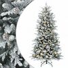 vidaXL Dirbtinė Sulankstoma Kalėdų Eglutė 120 cm 150 LED &Scaron;ilta balta