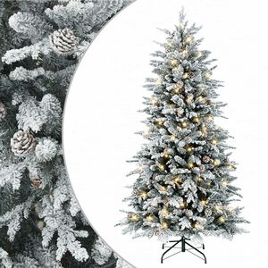 vidaXL Dirbtinė Sulankstoma Kalėdų Eglutė 120 cm 150 LED &Scaron;ilta balta