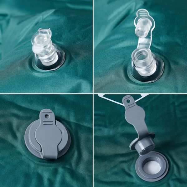 vidaXL Savaime prisipučiantis čiužinys su pagalve, žalias, vienvietis