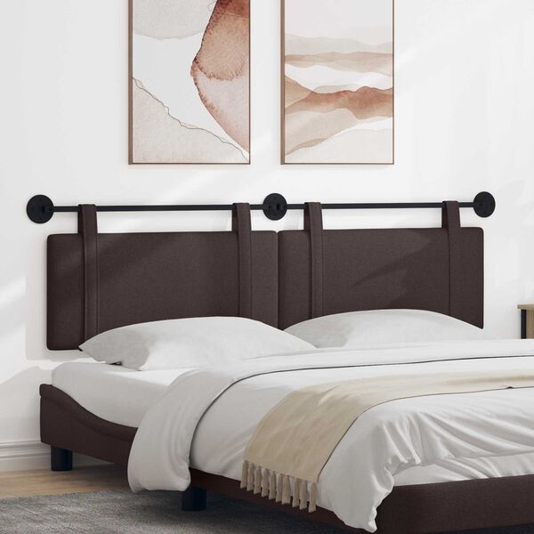 vidaXL Kabantysis galvūgalis Tamsiai rudas 190 x 55 x 5 cm audinys