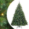 vidaXL Dirbtinė Kalėdų eglutė su 300 LED Žalia 240 cm PE ir PVC