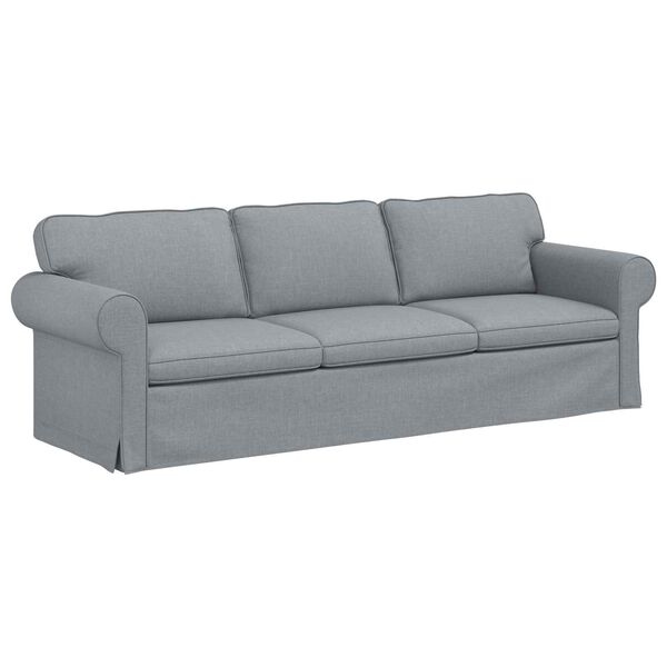 vidaXL Sofa &Scaron;viesiai pilka 245 x 82 x 80 cm audinys