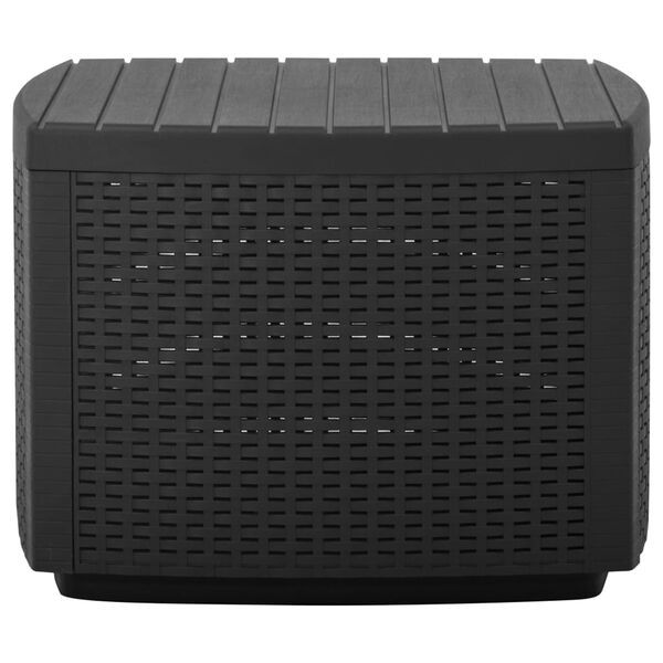 vidaXL Sodo staliukas, pilkos spalvos, 53x53x40cm, plastikas