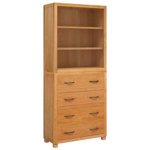 vidaXL Sandėliavimo baldų komplektas 2 vnt. Natūrali 80 x 35 x 185 cm
