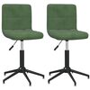 vidaXL Pasukamos valgomojo kėdės, 2vnt., tamsiai žalios, aksomas