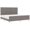 vidaXL Lovos rėmas su galvūgalio Tortora 200 x 200 cm audinys