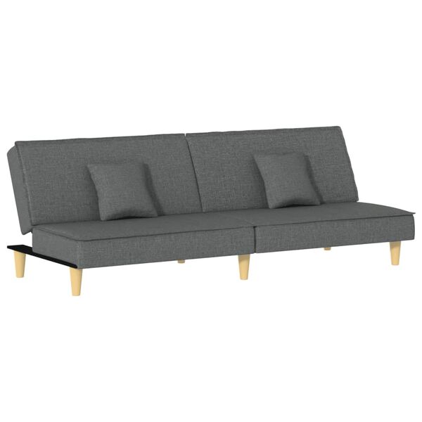 vidaXL Sofa-lova, tamsiai pilkos spalvos, audinys