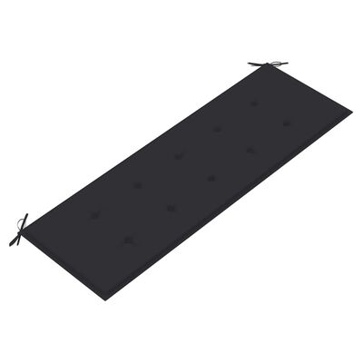 vidaXL Sodo suoliukas su antracito pagalvėle, 150cm, tikmedžio masyvas