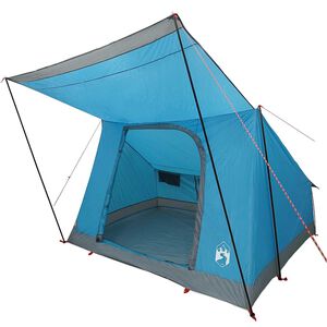 vidaXL Kempingo palapinė su stogu Mėlyna 223 x 163 x 130 cm tafta