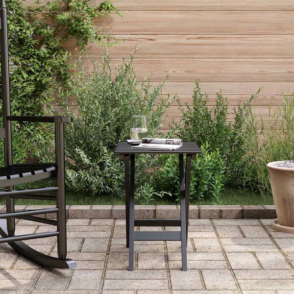 vidaXL &Scaron;oninis staliukas, juodas, tuopos masyvas, sulankstomas