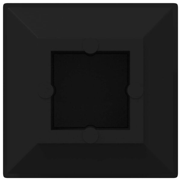 vidaXL Galinių dangtelių 12 pcs Juoda 15 x 15 x 15 mm PP