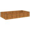 vidaXL Auk&scaron;tas sodo lovelis, 195x100x36cm, Corten plienas