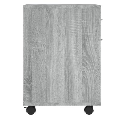 vidaXL Spintelė su ratukais, pilka ąžuolo, 45x38x54cm, mediena