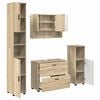 vidaXL Vonios baldų rinkinys su stalčių 4 pcs Sonoma ąžuolas