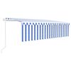 vidaXL Automatiniu būdu ištraukiama markizė, mėlyna ir balta, 5x3m