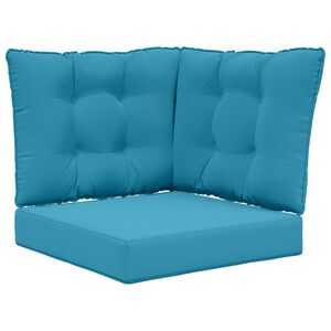 vidaXL Lauko sofa pagalvėlė 3 pcs Karali&scaron;ka mėlyna Poliesteris