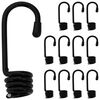 vidaXL Kabliai 12 vnt. Juoda 10 mm x 5 cm Plienas