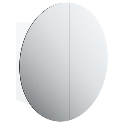 vidaXL Vonios kambario spintelė su veidrodžiu/LED, balta, 40x40x17,5cm