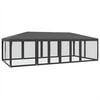 vidaXL Proginė palapinė su 12 sienomis, antracito, 8x4m, HDPE