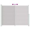 vidaXL I&scaron;traukiama &scaron;oninė kiemo pertvara, pilkos spalvos, 220x300cm