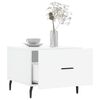 vidaXL Kavos staliukai, 2vnt., balti, 50x50x40cm, mediena, blizgūs