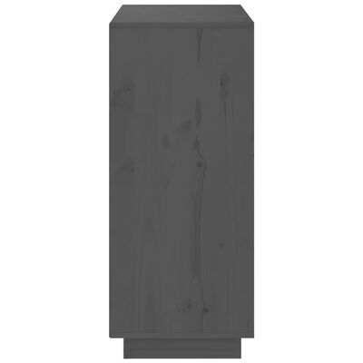 vidaXL Šoninė spintelė, pilka, 70x34x80cm, pušies medienos masyvas