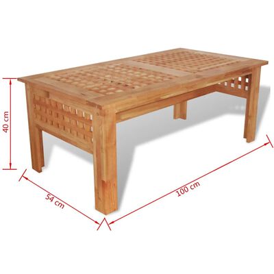 vidaXL Kavos staliukas, masyvi riešutmedžio mediena, 100x54x40 cm