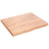 vidaXL Stalvir&scaron;is, &scaron;viesiai rudas, 60x50x(2-4) cm, medienos masyvas