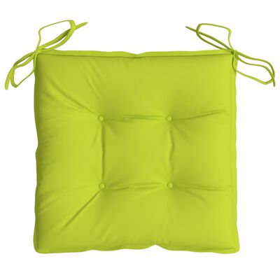 vidaXL Kėdės pagalvėlės, 6vnt., ryškiai žalios, 40x40x7cm, audinys