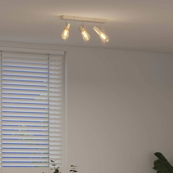 vidaXL Lubų prožektorius Šlifas nikelis 38 x 6.5 x 11.5 cm Plienas