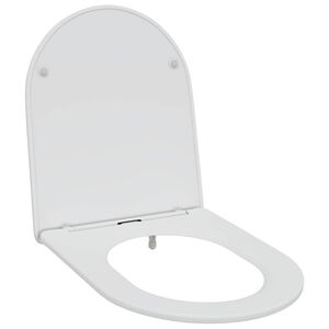 vidaXL Tualeto sėdynė Balta 47 x 36 x 3,4 cm Duroplastas
