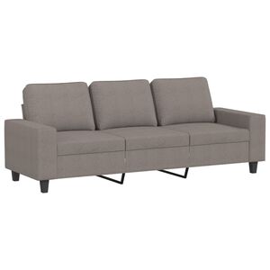 vidaXL Trivietė sofa, taupe spalvos, 180cm, audinys