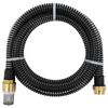 vidaXL Siurbimo žarna su žalvarinėmis jungtimis, juoda, 1,1", 7m, PVC