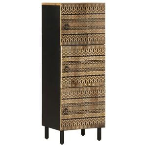 vidaXL Komoda, 40x33,5x110 cm, neapdorotas mango medienos masyvas